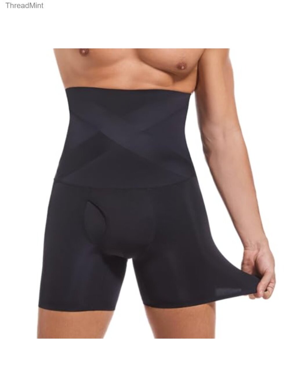 Mens Tummy Control Shapewear Shorts High-Rise Compression Underwear Body Shaper